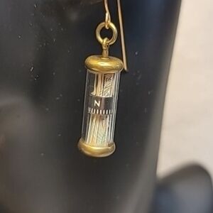 Super Cute Brass & Glass Map Earrings
